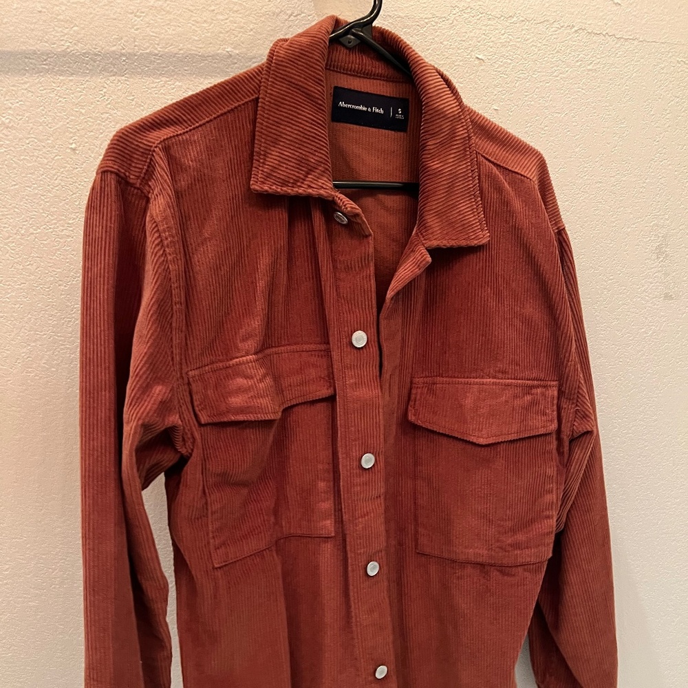 New Without Tags Abercrombie & Fitch Men’s Corduroy Shirt Jacket in Light Brown